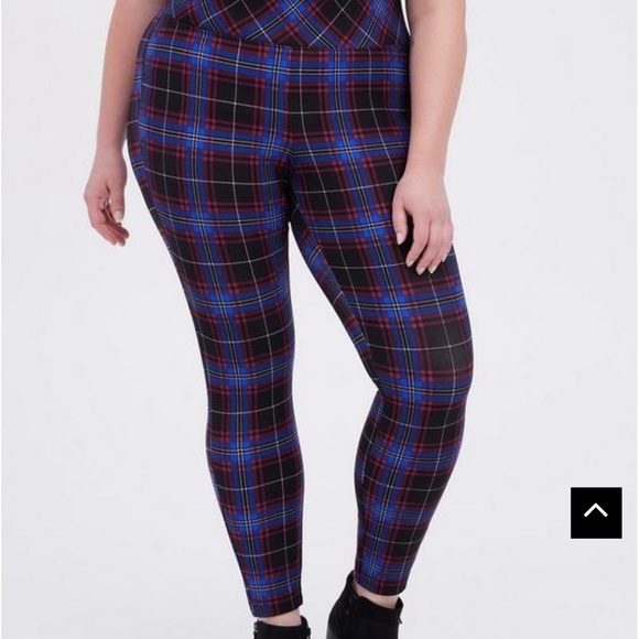 Torrid Plaid Pixie Pants - Picture 1 of 12